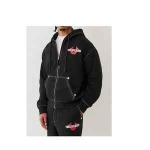 True Religion Global WT  Black Zip-Up Men's Hoodie. small. No LONGER AVAILABLE.